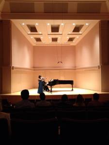 Performing Corigliano Violin Sonata in solo recital, March 2014